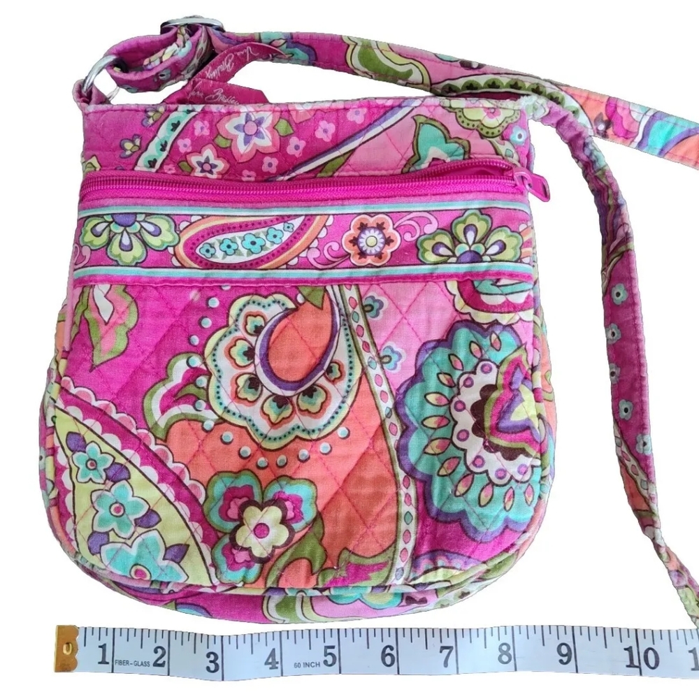 Vera Bradley Zip Hipster Crossbody Small Purse Pink Swirls